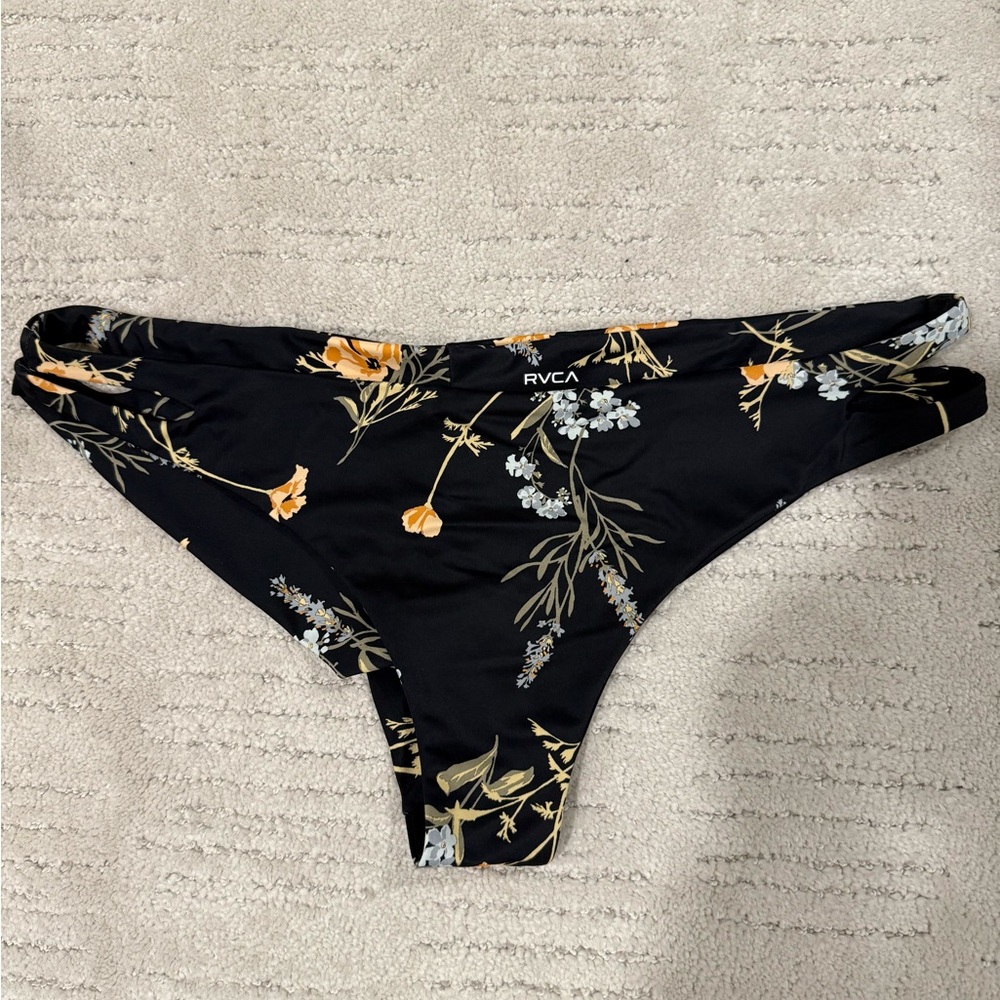 RVCA Black Floral Bikini Bottoms